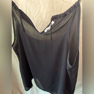 C’EST TOI Sheer Black Tank Top